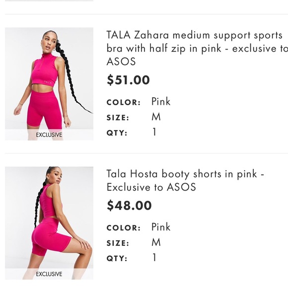 TALA Matching Set: biker short and matching top set - Picture 9 of 9